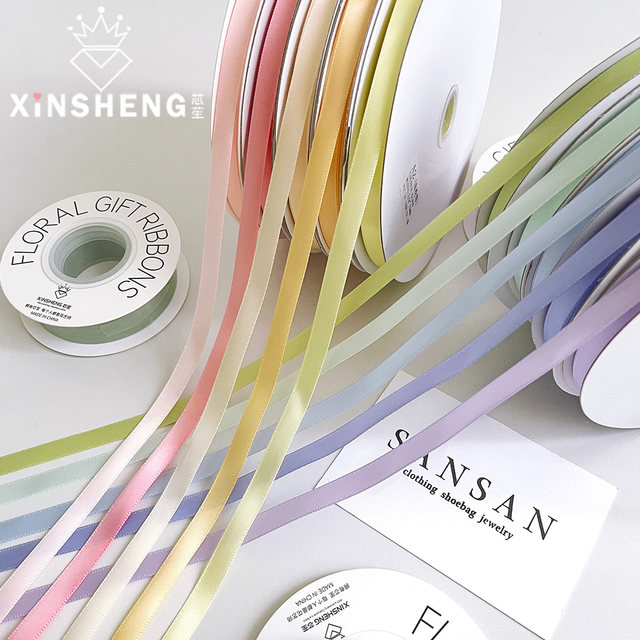 Xinyou macaron polyester ribbon flower bouquet decorative streamer handmade floral gift diy material baking strap