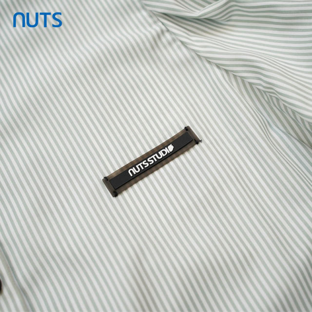 NUTS striped summer niche shirt women's mid-sleeved five-point sleeve top puff sleeve women's clothing 326011455B-399
