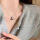 
A She is not a hot girl with temperament, pendant jewelry, niche ins style clavicle chain bow, internet celebrity necklace for women