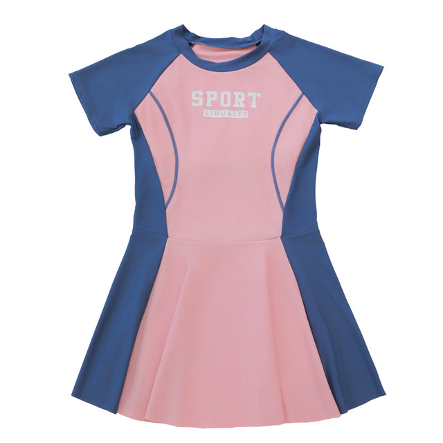 2025 new girls split skirt swimsuit for middle-aged children junior high school students girls swimsuit