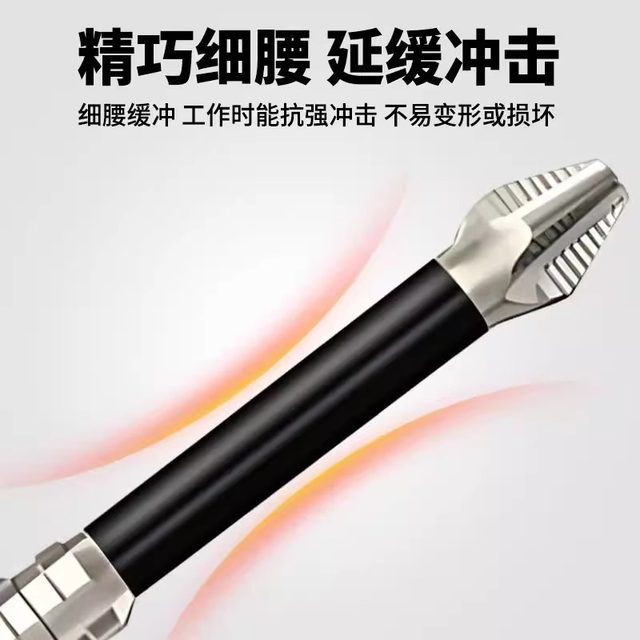 Impact-resistant anti-slip cross strong magnetic high hardness durable flash drill screwdriver hexagonal wind electric batch set