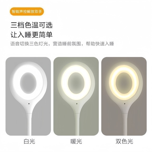 Smart voice night lights home speaking switch lights usb lighting lamp bedside led light eye protection desk lamp student light
