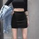 Large size fat MM high-end short skirt women's summer new age-reducing high waist versatile straight-fitting hip-covering skirt