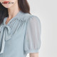 French bow streamer bead dress for women 2024 summer new BuouBuou