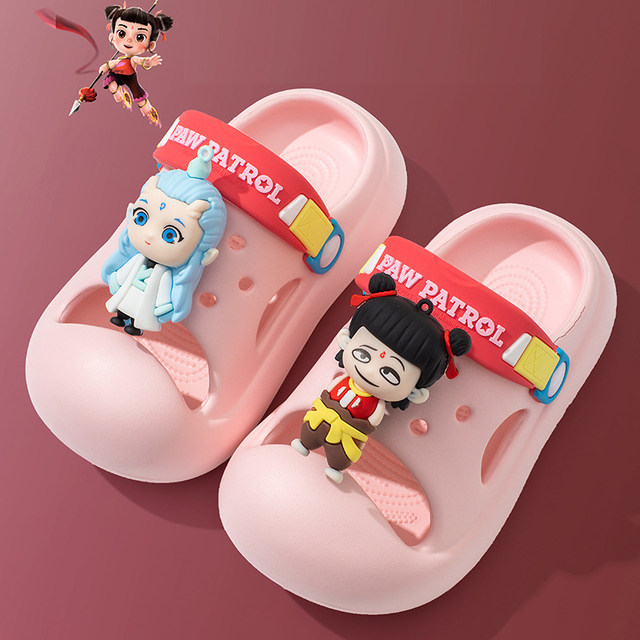 Nezha children's hole shoes boys and girls slippers non-slip summer new style indoor and outdoor wear baby sandals beach shoes
