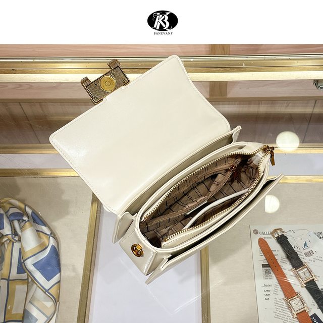 BANEVANF Princess Bannie 2025 new genuine leather handheld small square bag for women fashion versatile one-shoulder crossbody bag