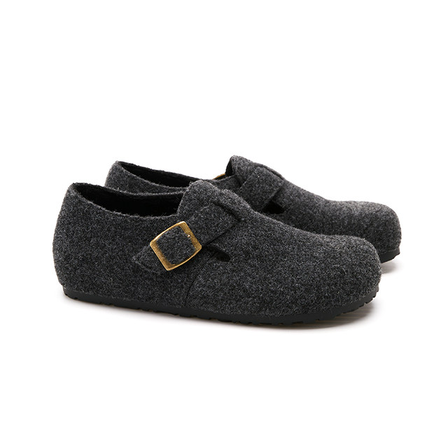 Woolen Birken 3cm height-enhancing Boken shoes for women all-inclusive new warm fur flat shoes