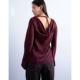 1 hour refundable, trendy luxury Topshop women's cape style burgundy long-sleeved top sexy women's clothing