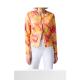 Self-operated joseph ribkoff tropical printed imitation leather jacket Pink/multi color - pink/multi [
