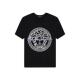 Hong Kong Direct Mail Versace Verser/Women's Black Merdustus pattern round neck fashion versatile short -sleeved T -shirt
