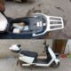 Suitable for Laobaixing N1 tail frame electric vehicle black iron pipe tail frame Tmall cow rear trunk frame aluminum alloy bracket