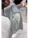 Narrow version straight jeans for women 2025 new summer slimming floor pants large size versatile embroidered wide-leg pants