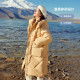 Snow Fly 2025 autumn new women's mid-length detachable down jacket simple and versatile temperament high-filled velvet