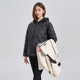 Xuezhongfei 2025 spring hot sale women's short hooded down jacket removes the inner liner one-on-three-wear splicing workwear