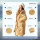 Snow Fly 2025 autumn new women's mid-length detachable down jacket simple and versatile temperament high-filled velvet