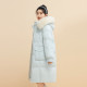 Snow Fly 2025 autumn new women's long thickened down jacket fox fur collar warm, comfortable, sweet solid color beauty