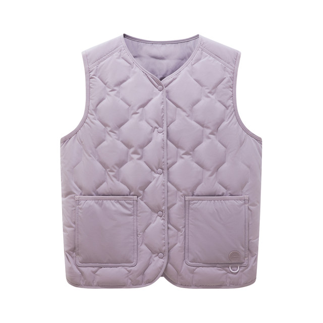Snow Fly 2025 autumn new women's down vest vest versatile wear outside outdoor casual and fashionable round neck