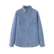 Drawwind denim shirt for women 2025 new small autumn casual loose versatile long-sleeved shirt