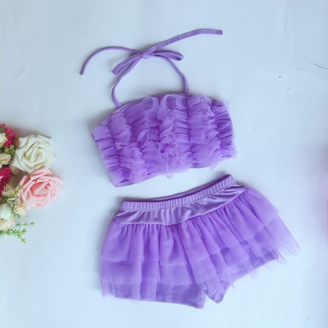 Split children's swimsuit baby girl toddler skirt style cute girl baby beach bikini small middle children hot spring swimsuit