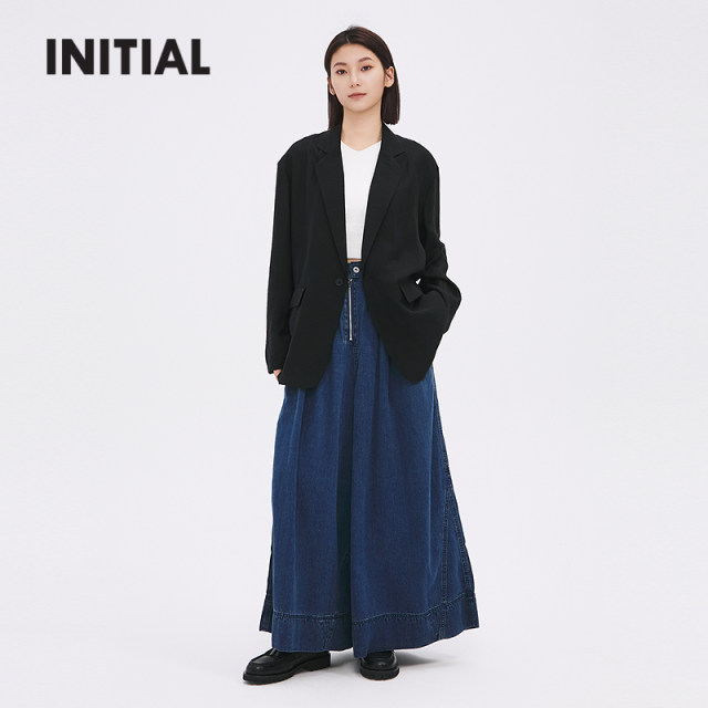 
INITIAL25 summer new flat collar handsome style off-shoulder light and light people wear suit jacket for women XX144