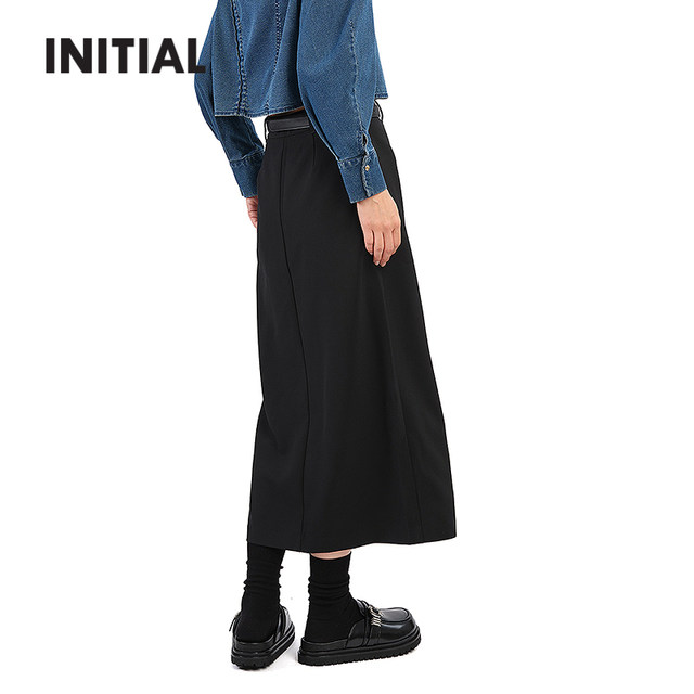 INITIAL25 spring and summer new A-line commuting slit straight pencil skirt for women 25SKTFLMXX140
