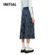 
INITIAL25 spring and summer new irregular spliced ​​denim skirt for women VV555