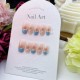 Internet celebrity wearing nails Douyin showed white summer wearable pure handmade phototherapy nails finished nails pseudo -nail patch