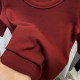 2025 spring and summer new women's mid-sleeved T-shirt with low round neck slim fit and slim temperament inside with five-point sleeve thread top