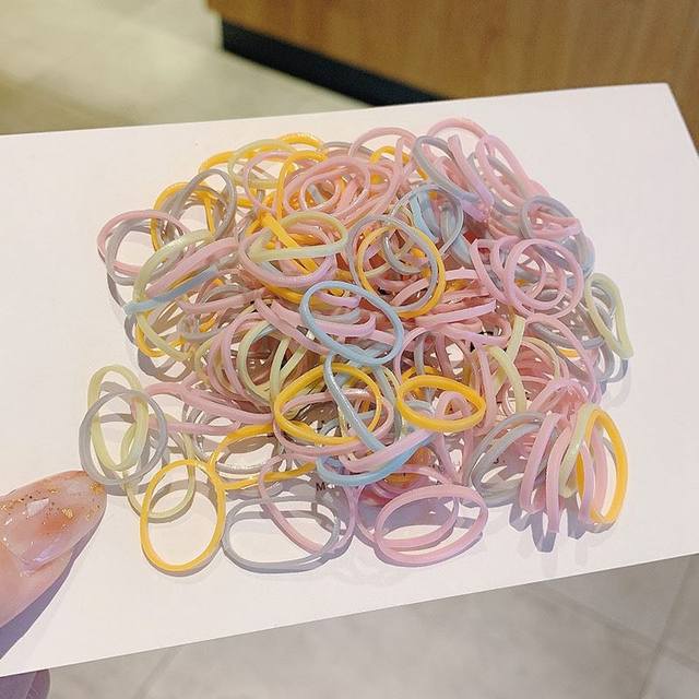 
Candy color children's head rope for girls disposable rubber bands without hurting hair rope simple princess hair ring cute girl hair accessories
