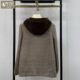 
Brand mother's autumn and winter coat women's 2025 new middle-aged and elderly loose hooded gold mink fleece top