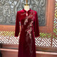 Brand high-end mother-in-law wedding dress improved cheongsam dress spring and autumn wedding mother's dress velvet skirt