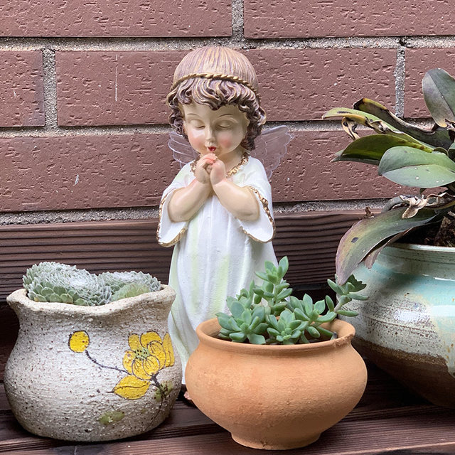 Garden Ornaments Outdoor Garden Decorations Garden Decorations Resin American Little Angel Doll Ornaments