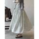 
Retro printed sweet skirt for women, summer floral a-line skirt mid-length umbrella skirt long skirt H7980