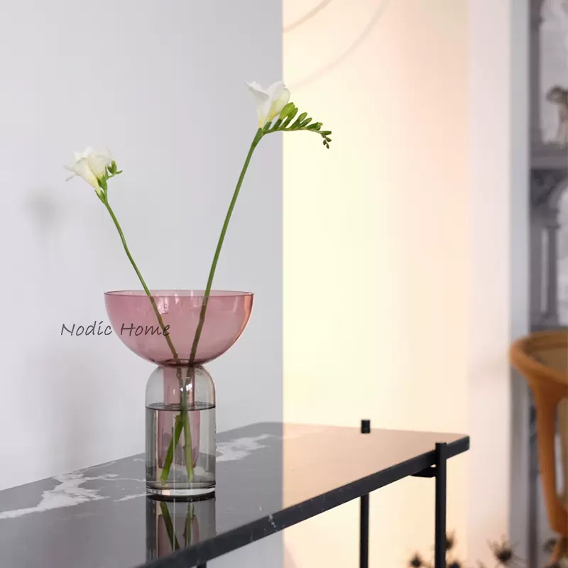 TORUS Vase漏斗花瓶玻璃花瓶北欧风优雅轻盈- Taobao