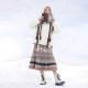 PIT retro style floral elegant high-waisted skirt for women 2024 autumn clothes new lace niche skirt
