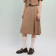 PIT solid color waist-hugging A-line suit skirt for women 2025 spring new British style commuting professional pleated skirt
