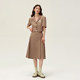 PIT solid color waist-hugging A-line suit skirt for women 2025 spring new British style commuting professional pleated skirt
