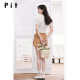 PIT button-down shirt for women in summer new women's floral elastic square collar puff sleeve sweet top