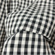 Retro black and white plaid one-length neck long-sleeved shirt for women in spring 2025 new mid-length slim pullover shirt
