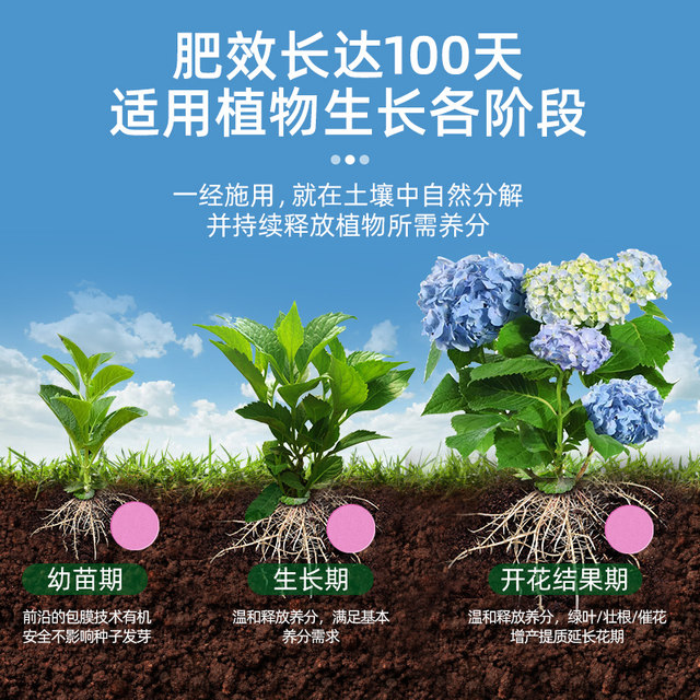 Plant nutrition tablets universal family horticultural mitigation fertilizer fertilizer fertilizer Furnishing potted universal flowers and vegetables and fertilizer
