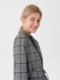 European and American classic plaid mid-length lace-up slim and fashionable casual OL windbreaker foreign trade original single women's clothing spring and autumn new style