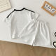 Children's summer sportswear set 2025 new boys pure cotton short-sleeved two-piece summer suit boys handsome children's clothing