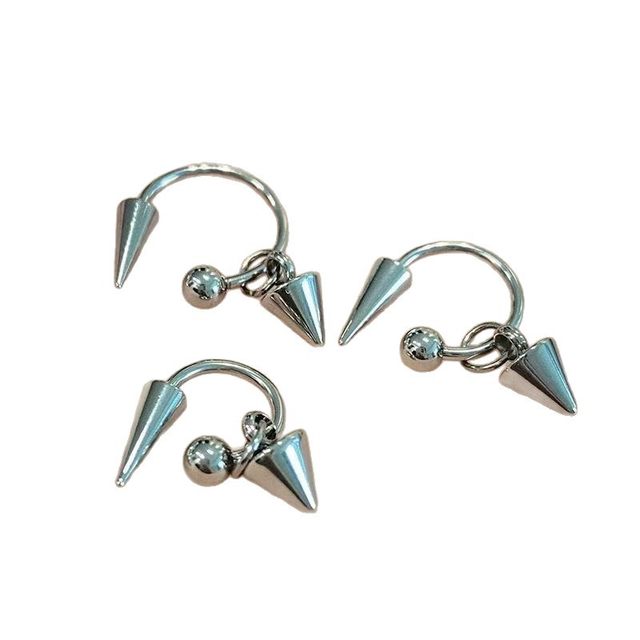 
Titanium Steel Earrings Little Devil's Point Cone Pendant Earrings Horseshoe Ring Ear Bone Snail Personality Hip Hop Dark Niche Ear Wheels