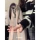 Cat thin hooded sweatshirt for women with spring and autumn 2025 new oversize loose cardigan lazy style jacket