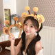 Yan Haoxiang's same style plush animal face wash headband and headband cute bear headband funny photo taking hair accessories for women