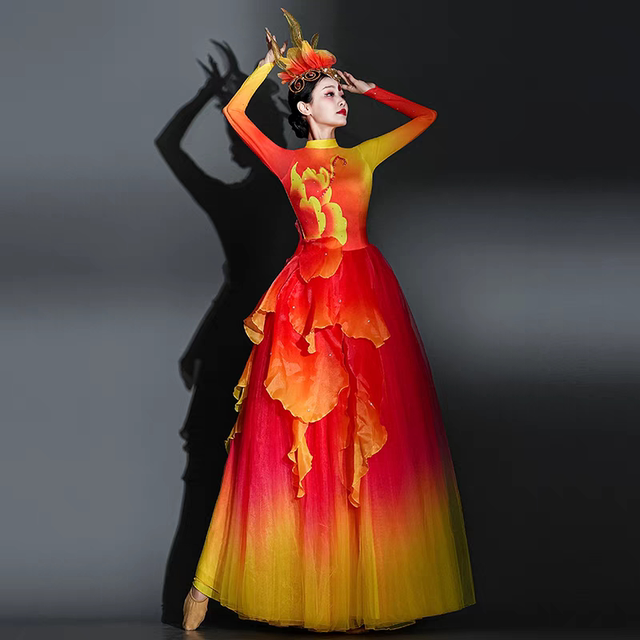 Plataz Performance Costume Female Puffy Skirt Long Vocal Student Art Dress Host Annual Evening Dress main image 0