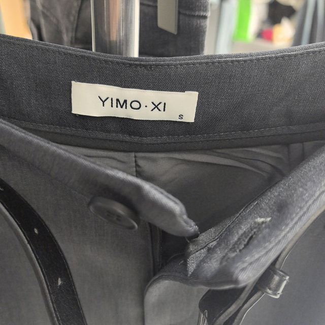 
YIMOXI mid-length skirt for women with high waist straight 2025 summer temperament slimming back slit suit versatile skirt black