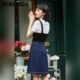 TQ District Aizhi Vero Moda Spring and Summer New Retro A-spoke Zipper Skirt Women's Fashionable and Versatile Trendy
