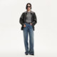 Vero Moda Jacket 24 Autumn Tie Dye Distressed PU Imitation Leather Loose Jacket Motorcycle Style 324317012