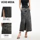 Zone x Vero Moda skirt 25 spring and summer street punk style high waist open fur wash denim skirt